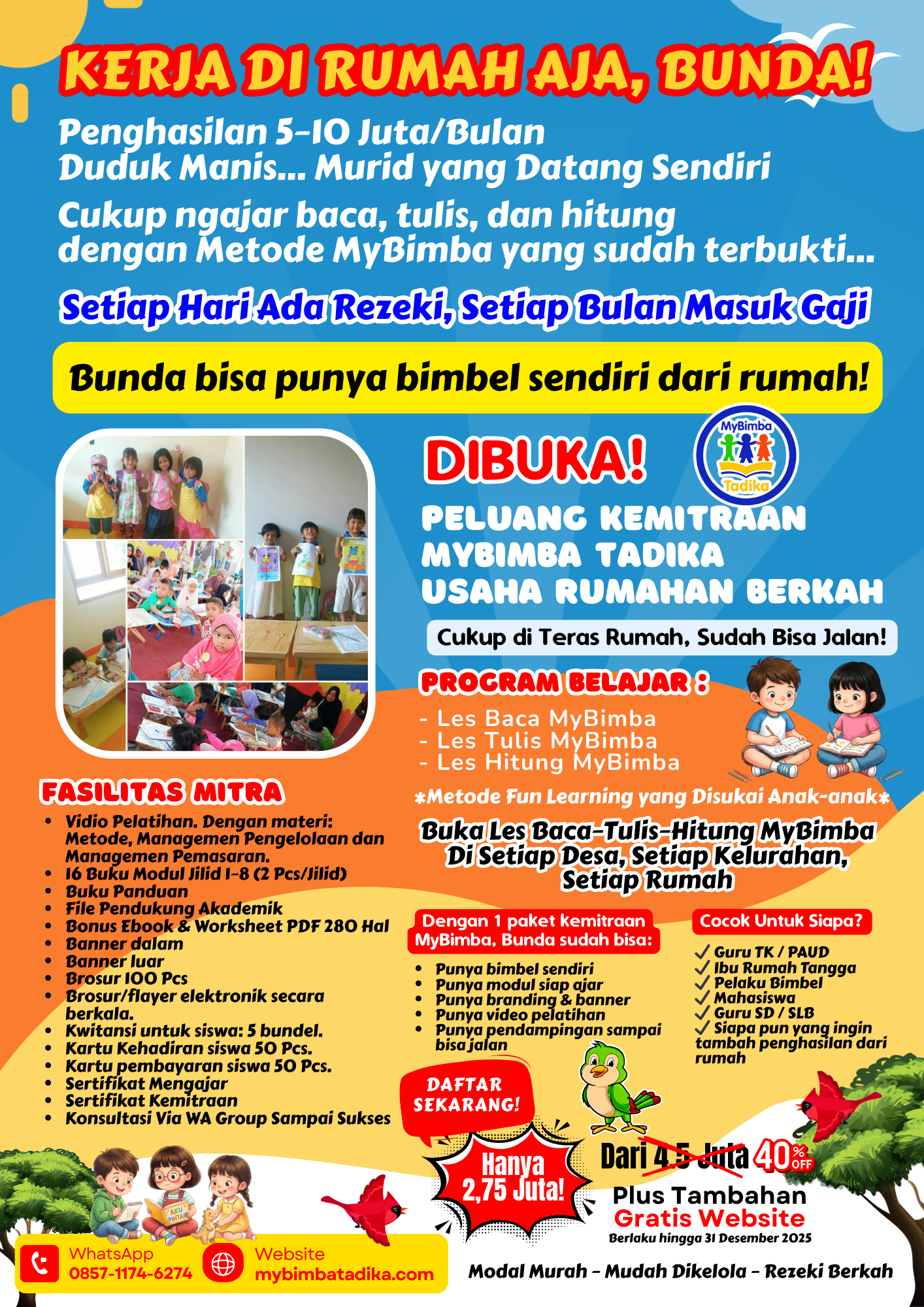 Brosur Kemitraan Bimbel MyBimba Tadika